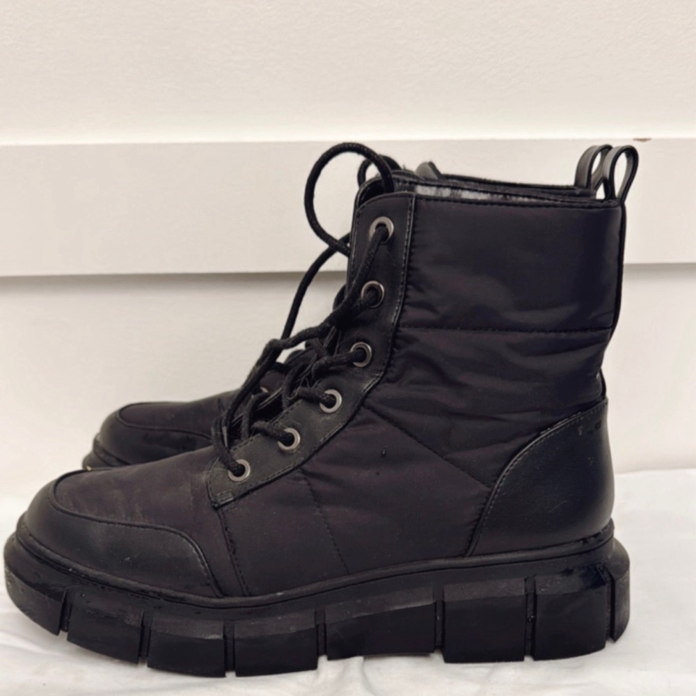 BP Black Combat Boots with Rugged Sole
